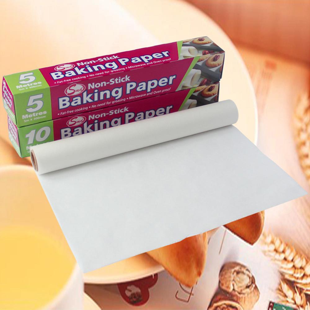 Anti-aanbak Bakplaat Perkament Papier Bakken Lakens Pan Lijn Papier Olie Papier Boter Non-stick Papier 5M 10M @ D