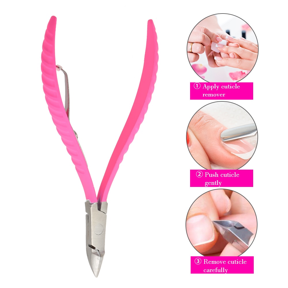 Nail Clipper Nippers for Dead Skin Removal Nail Scissors Ingrown Fingernail Toenail Cuticle Plier Stainless Steel: Light Grey