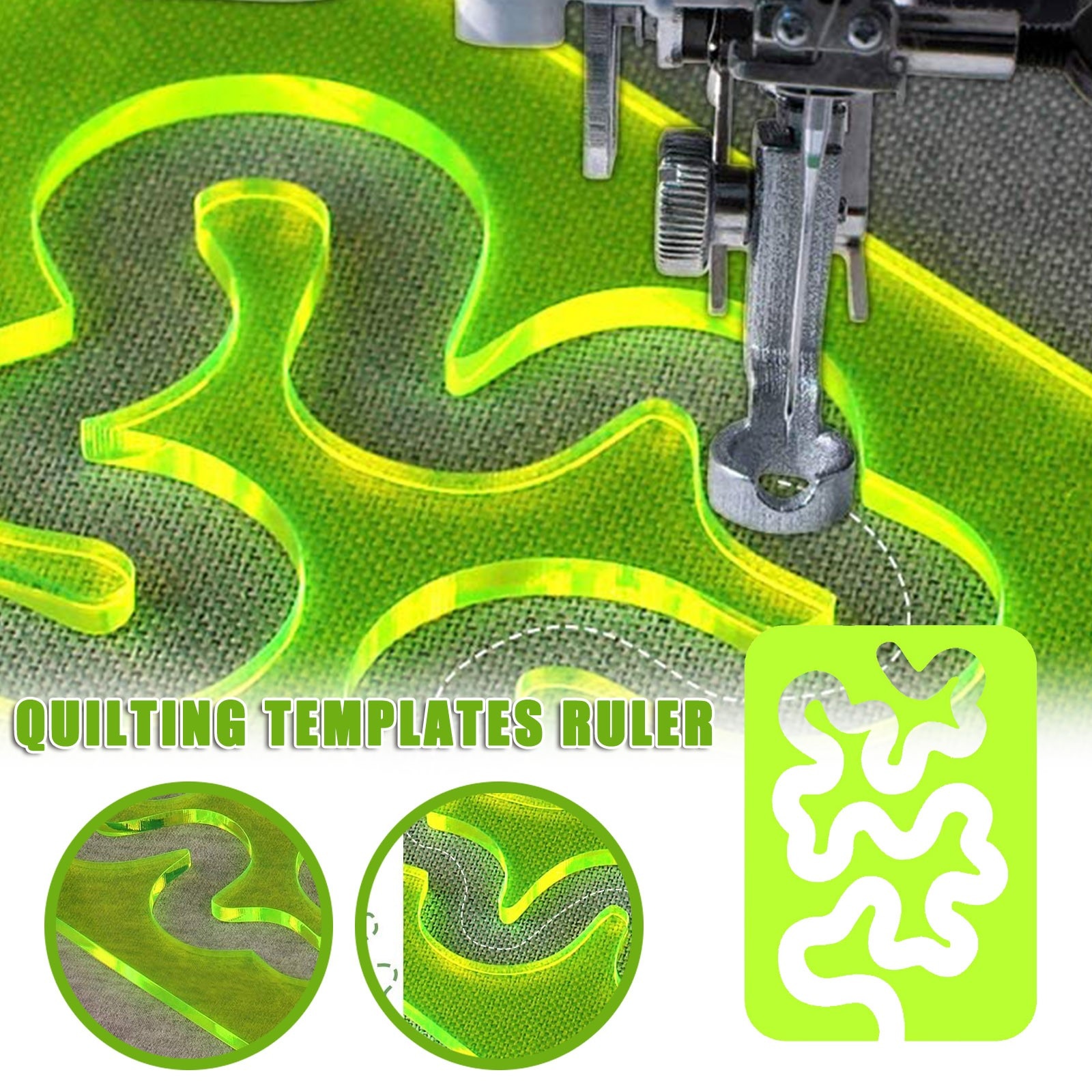 Quilting Templates Sewing Machine Domestic Free Motion Transparent Meander Quilting Template Patchwork Ruler Quilter's Ruler