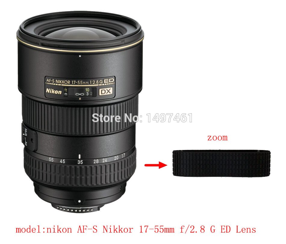 Lens zoom rubberen ring/rubberen grip reparatie succedaneum voor nikon af-s  dx 17-55 mm f /2.8g if-ed lens reparatie onderdeel