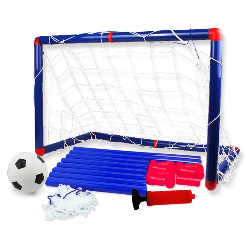 Portería de fútbol portátil para niños, puerta de juguete, Kit de balón de fútbol para bebé con bombas, deportes de interior y exterior, EDF88