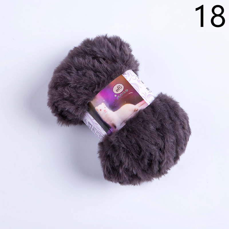 Fil de fausse fourrure en laine de cachemire, 50 g/rouleau, pour tricot à la main, Crochet, pull, fil pour vêtements de bébé, écharpe, fil de vison pelucheux
