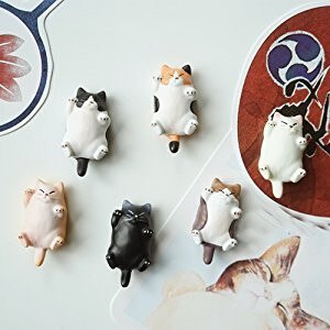 6 Pack Cat Refrigerator Magnets Office Magnet, Funny Kitten Kitchen Toy Decor Fridge Cat Ornament, Perfect for Whiteboard