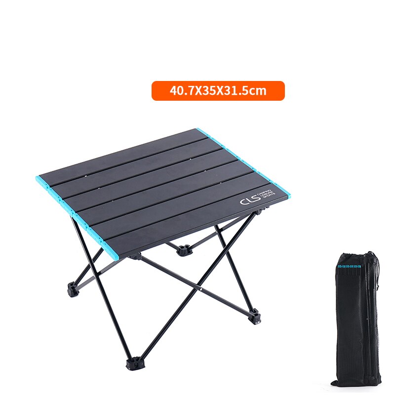 Giemza udendørs klapbord camping grill skrivebord aktiviteter sammenfoldeligt værktøj picnic kit metal store lette aluminiumsborde: M
