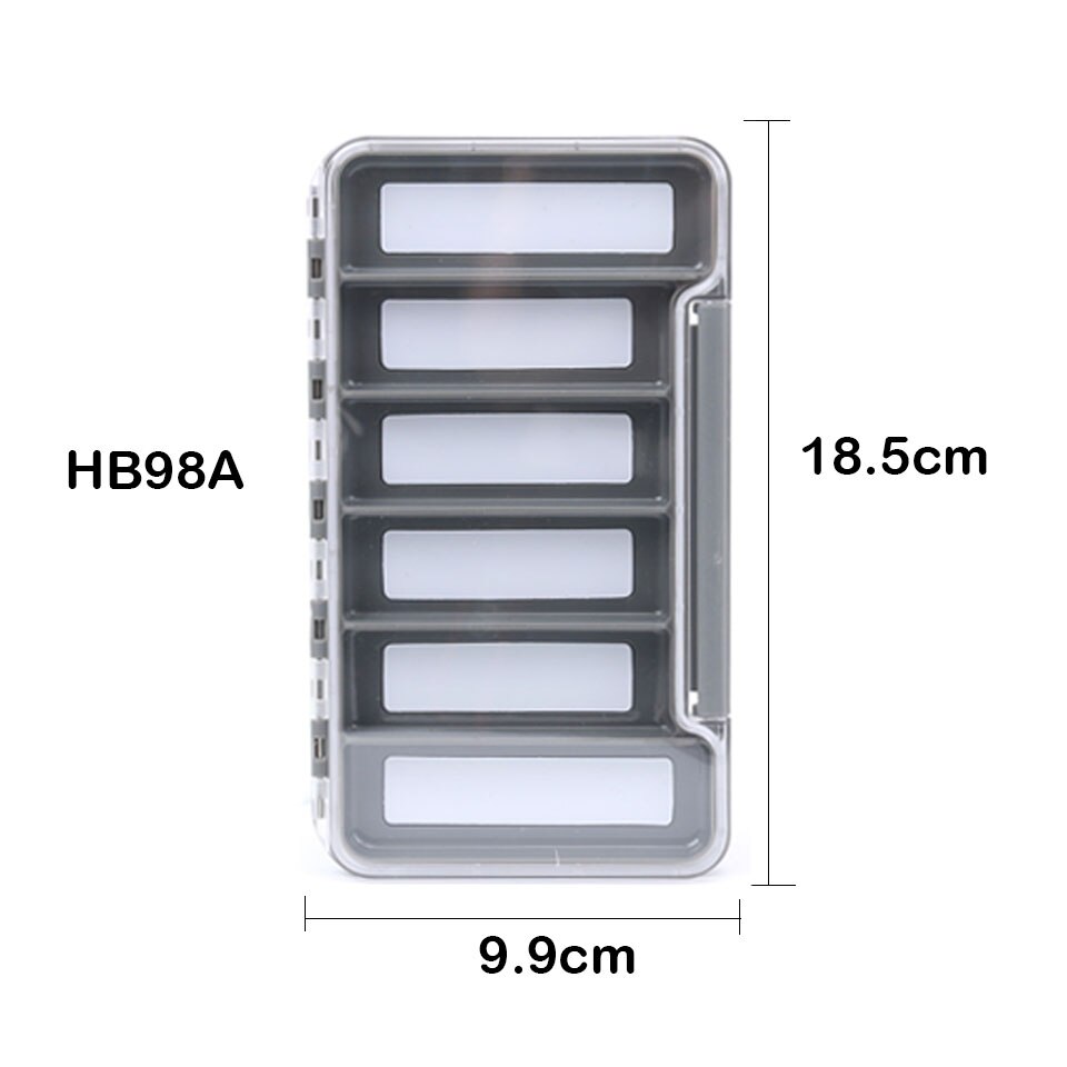 Maximumcatch Slim One-Side Waterproof Plastic Fly Fishing Box Keeping Flies and Hooks Fly Tackle Box: HB98A