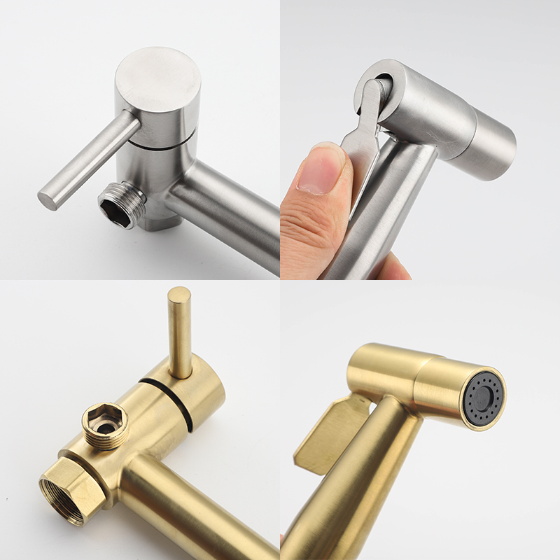 Ula borstad bidéblandare toalettblandare ducha kallvattenblandare kran rund duschspray hygienisk dusch