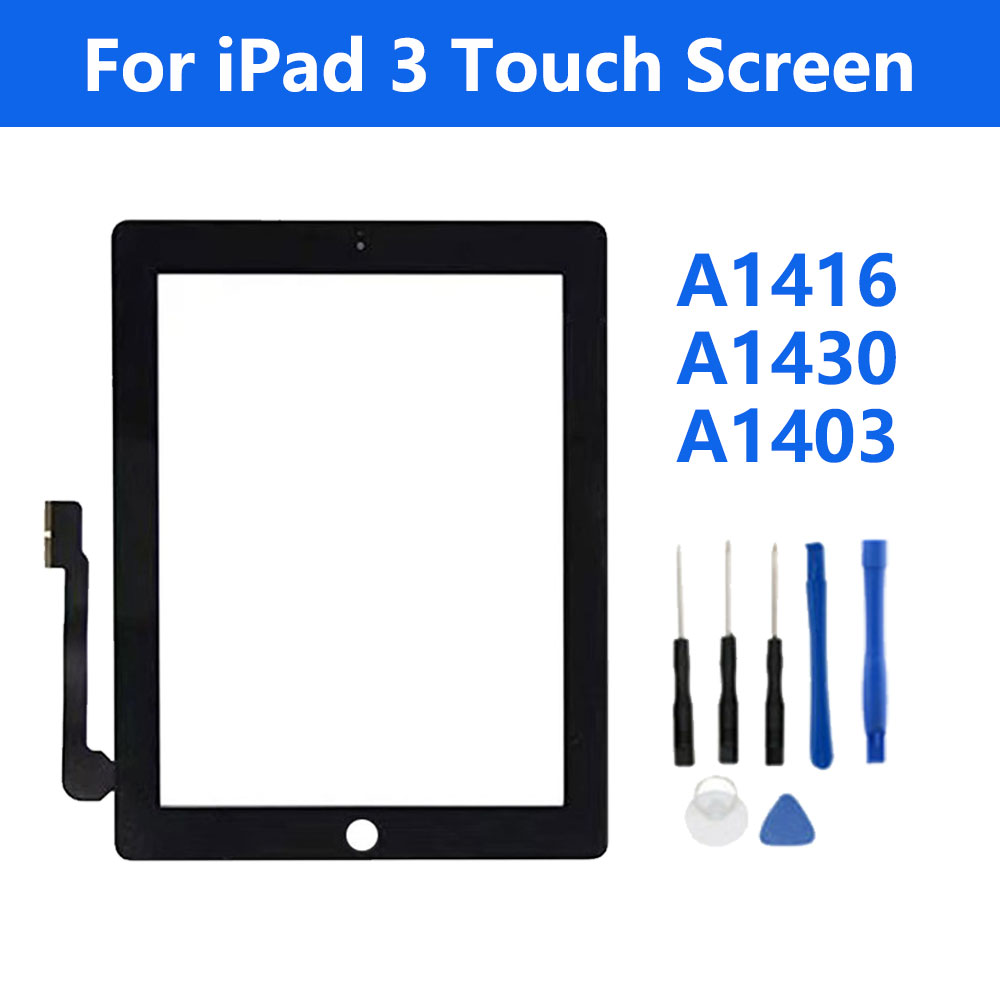 LCD Touch Screen For iPad 2 3 4 Touch Sensor Glass A1416 A1430 A1403 A1458 A1459 A1460 Touch Screen Digitizer Replacement