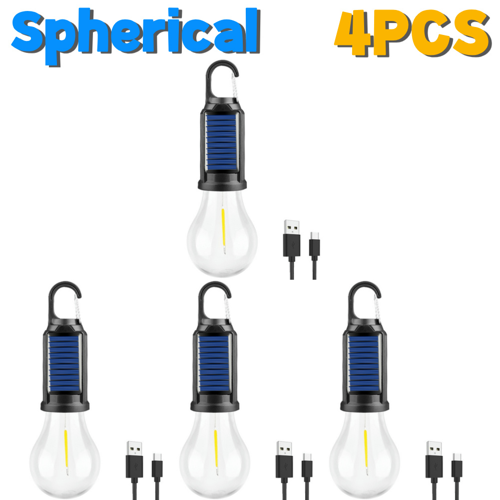 1-5pz Lanterna di illuminazione a portato solare con gancio Luce d'atmosfera per barbecue Ricarica USB Lampada portatile portatile impermeabile per barbecue da campeggio: rosa