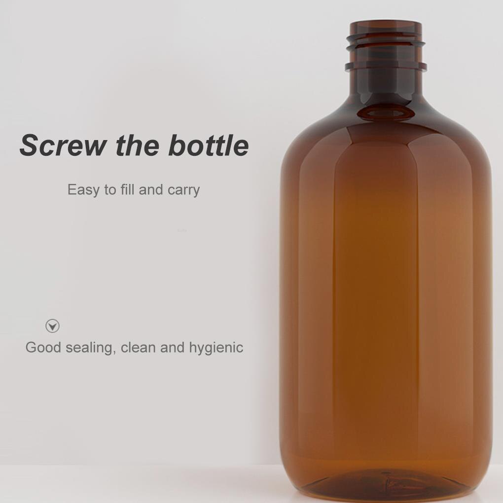 500ml PET Refillable Empty Bottle Shampoo Lotion Press Pump Makeup Dispenser Plastic Container, Deep Green