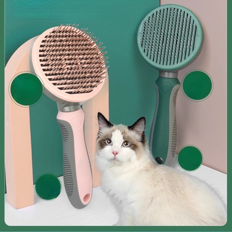 Cat Comb Self Cleaning Slicker Pet Brushes for Dogs Cats Removes Undercoat Tangled Pet Hair Massages Comb Cat Accessories