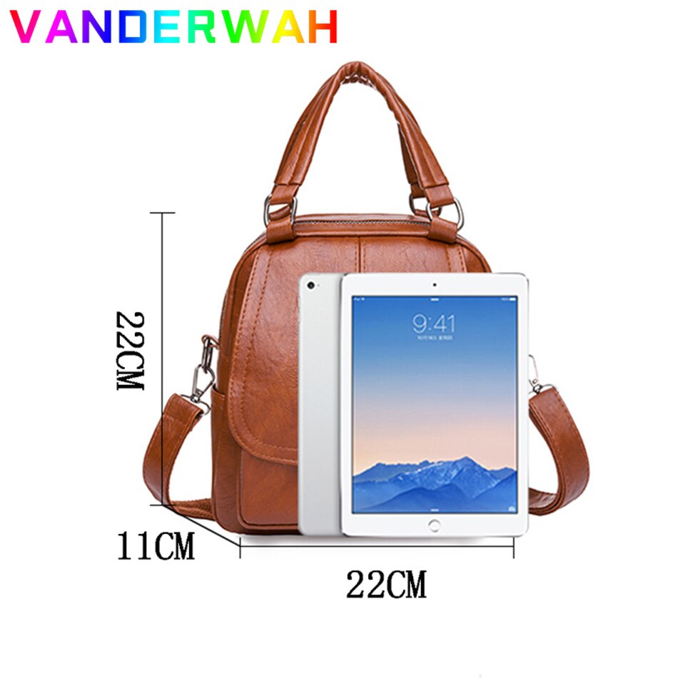 Women's Backpack Small Retro Bagpack Multifunctional Big Capacity Shoulder Crossbody Bag Female Travel Back Pack Mini Handbag