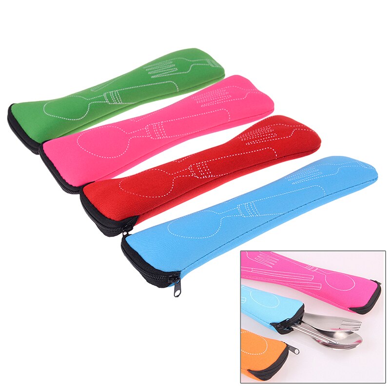 Portable Travel Camping Bag Cutlery Fork Poon Picnic Tool Storage Bag Bag