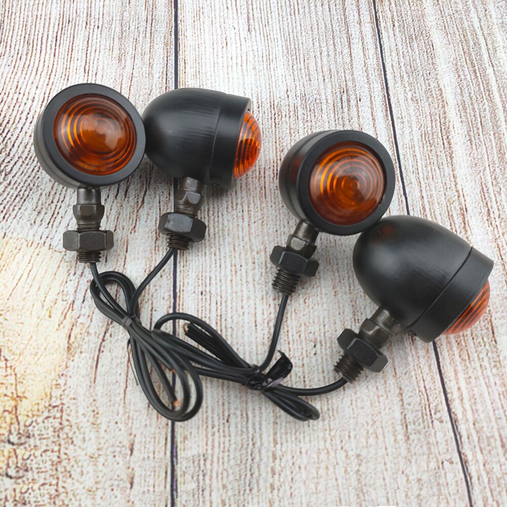 4 Stuks Bullet Motorcycle Knipperlichten Indicator Light 12V Motor Blinker Lamp Voor Harley Chopper Bobber Honda Suzuki Yamaha