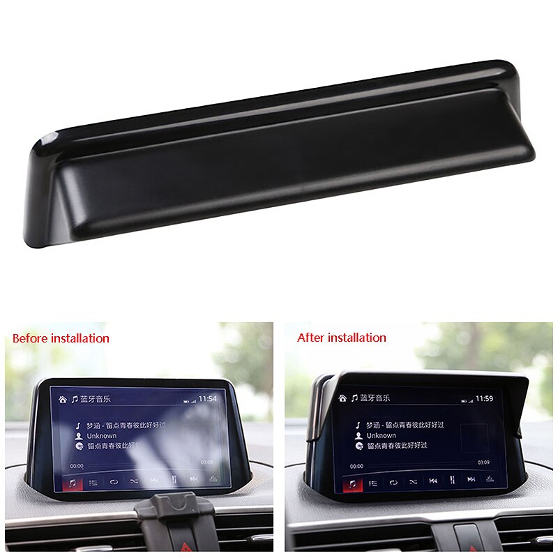 for Mazda 3 Cx-3 Mx-5 Vehicle Navigator Sunshade Visor Gps Navigation Sun Hood Anti Reflective Block: Default Title