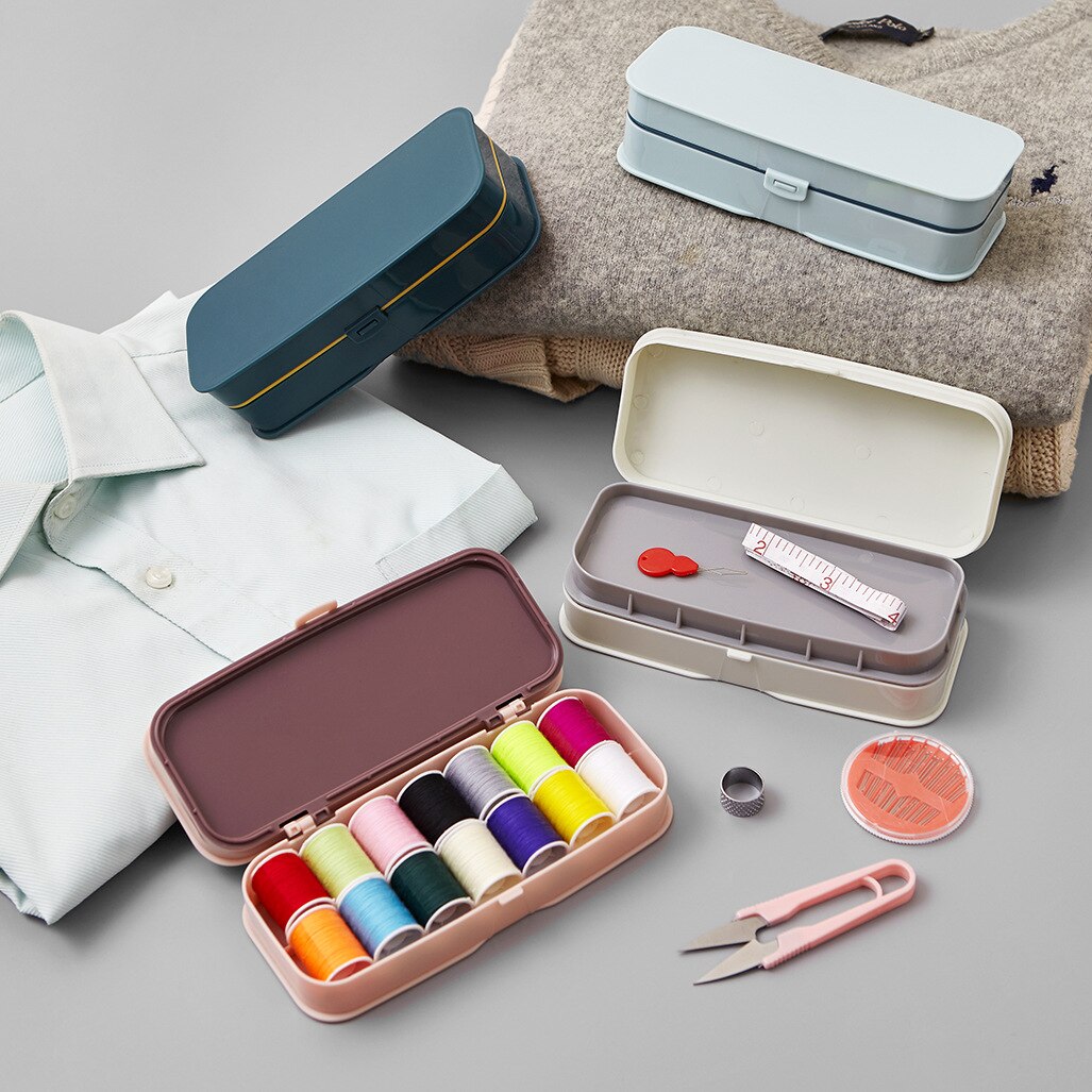 Household needle and thread box storage bag sewing set Sewing Thread Box Craft Bobbins Organizing Case Empty Bobbins Organiser