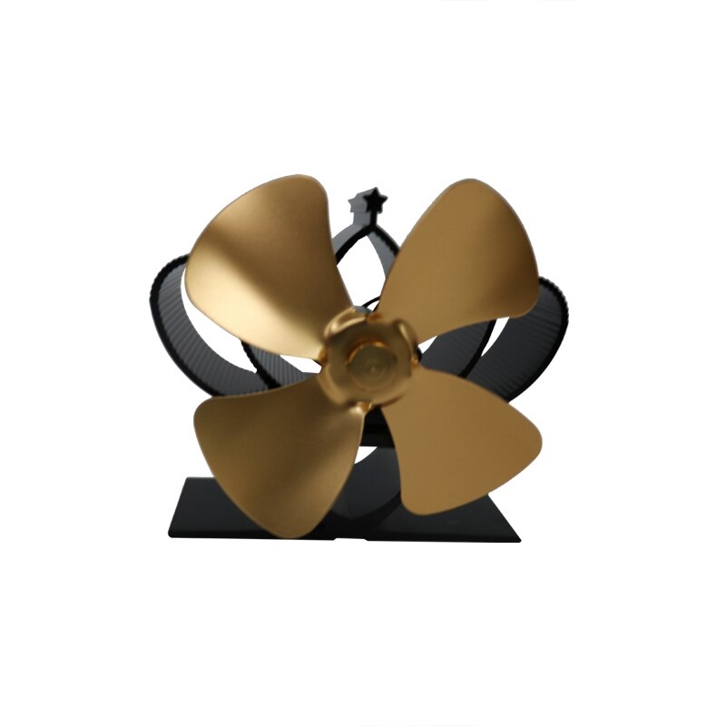 Mini Stove Fan 4 Blade Fireplace Fan Heat komin Powered Wood Friendly Quiet Burner Eco Fan Home Efficient Heat Distribution tool