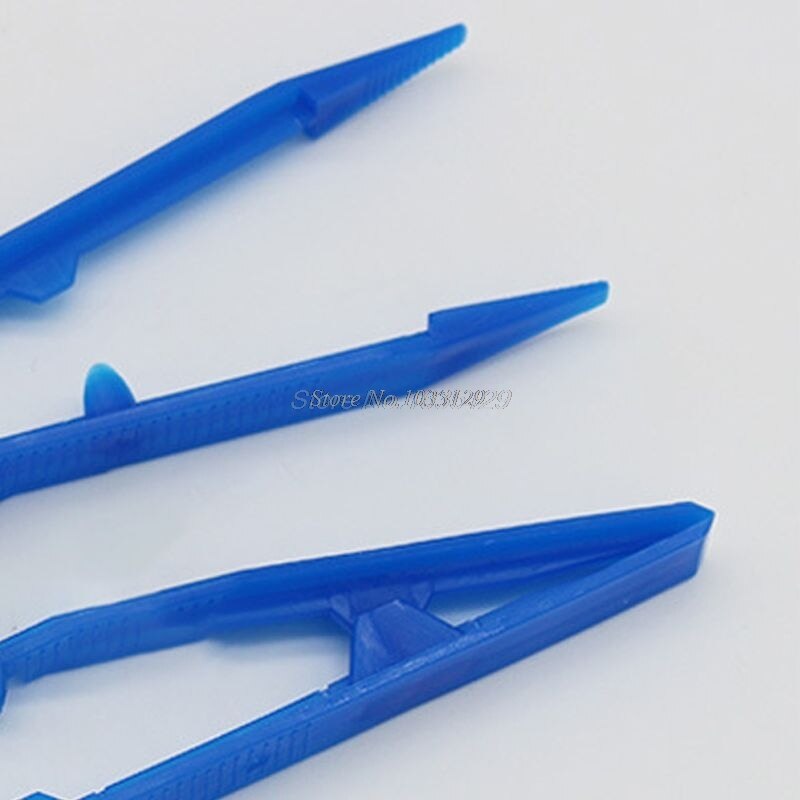 100 Pcs/pack jetable en plastique pince à épiler ensemble d'outils à main couleurs aléatoires et directe