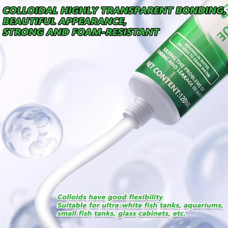 Aquariumkit 60 ml Aquariumapparatuur Afdichtmiddel Waterdichte lijmkit voor het repareren van lekken Sterke hechting onder water