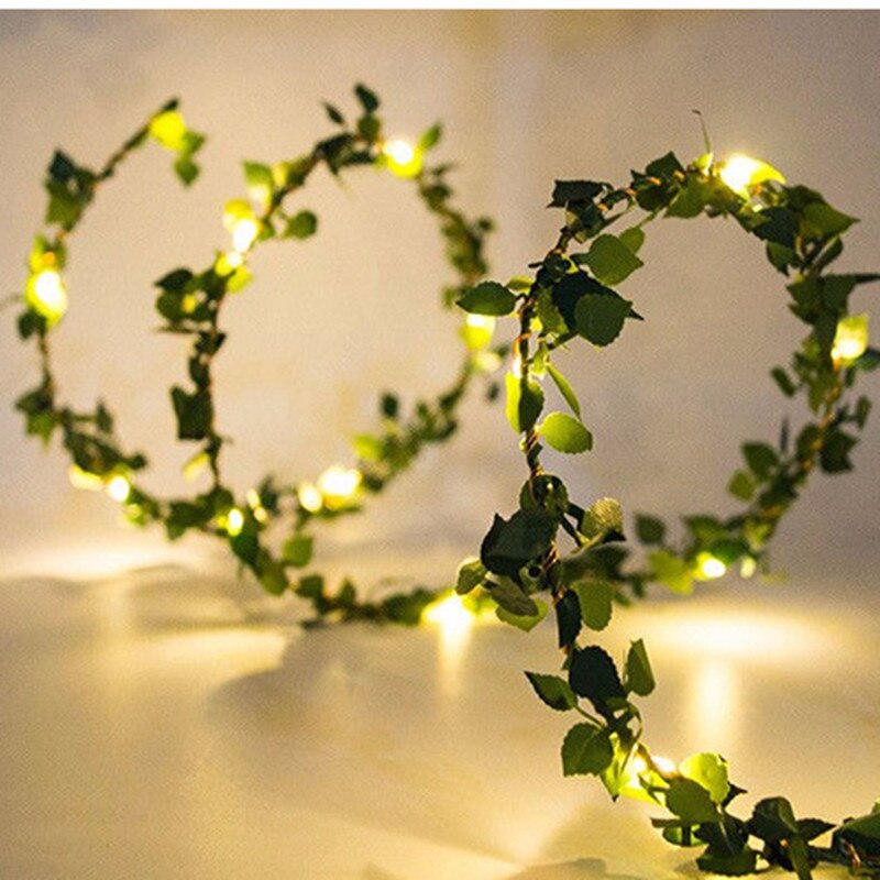 Led String Lights Christmas Decorative Outdoor Bedroom DIY Garland Fairy Lights 2m 20 Led Copper Wire Pine Cone Flowers
