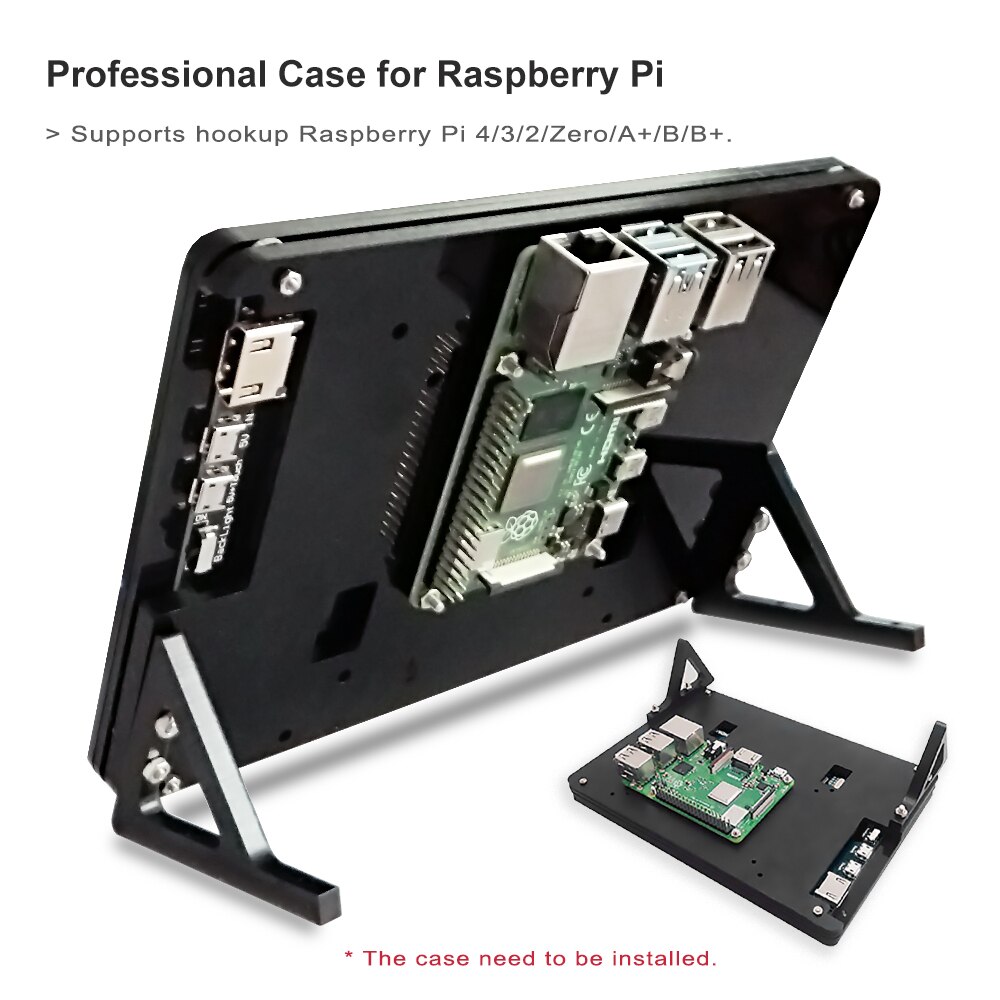 7inch Touchscreen Display Monitor, 1024x600 Touch Screen IPS Capacitive HDMI LCD for Raspberry Pi