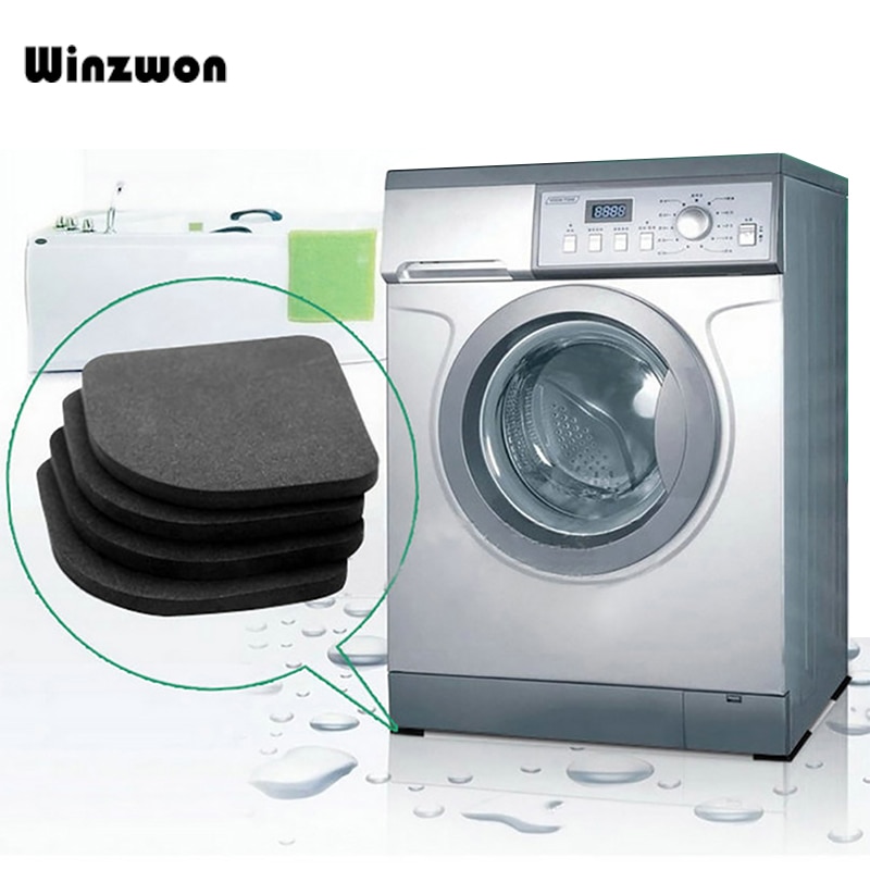 4 Stks/set Antislip Koelkast Anti-Vibratie Pad Mat Wasmachine Shock Pad Matten Badkamer Accessoires