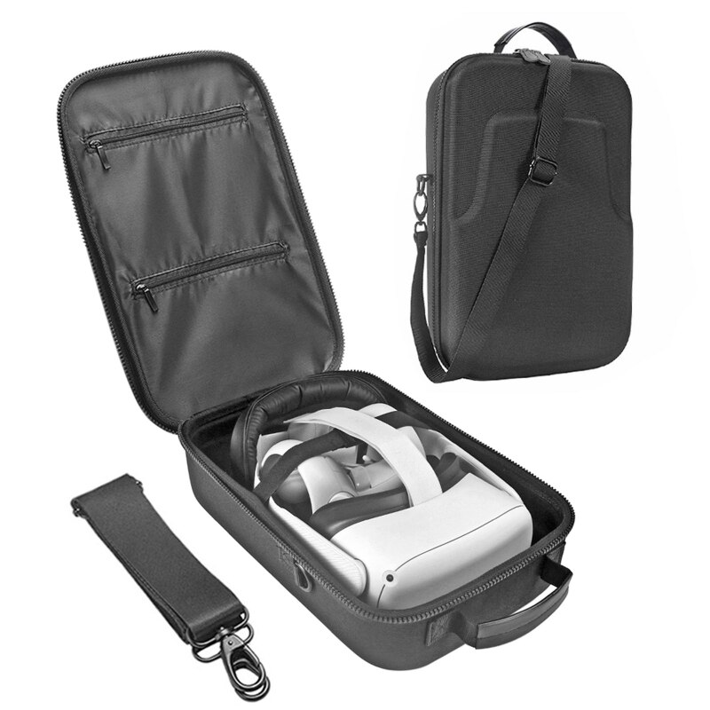 Hard EVA Pouch Handbag Protective Cover Storage Bag Box Carrying Case Shoulder Bag for -Oculus Quest 2 VR Glass and Accessories: Black