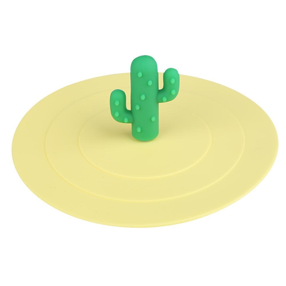 Sellador de silicona a prueba de fugas y a prueba de polvo cobertor de soporte para vaso de agua se puede reutilizar Cactus de dibujos animados Panda tapa para taza de té se puede lavar: 03
