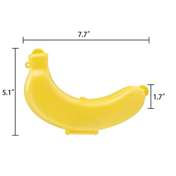 Banana Case,3 Pack Geel Banaan Houder Outdoor Reizen Leuke Banaan Protector Opbergdoos