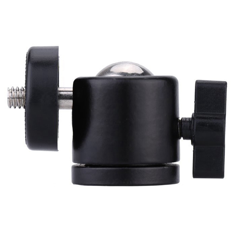 Mini Ball Head 1/4inch Mount for Camera Tripod with Aluminium C Type Screw Mount Clamp Fixed Desktop Bracket