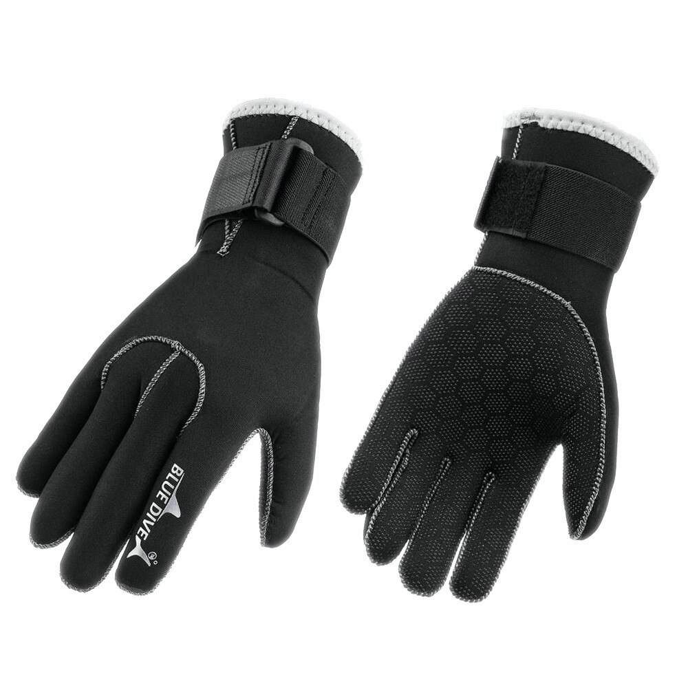Diving Gloves 3mm Neoprene Cold-Proof Winter Swimming Quick-Dry Scuba Snorkeling Black