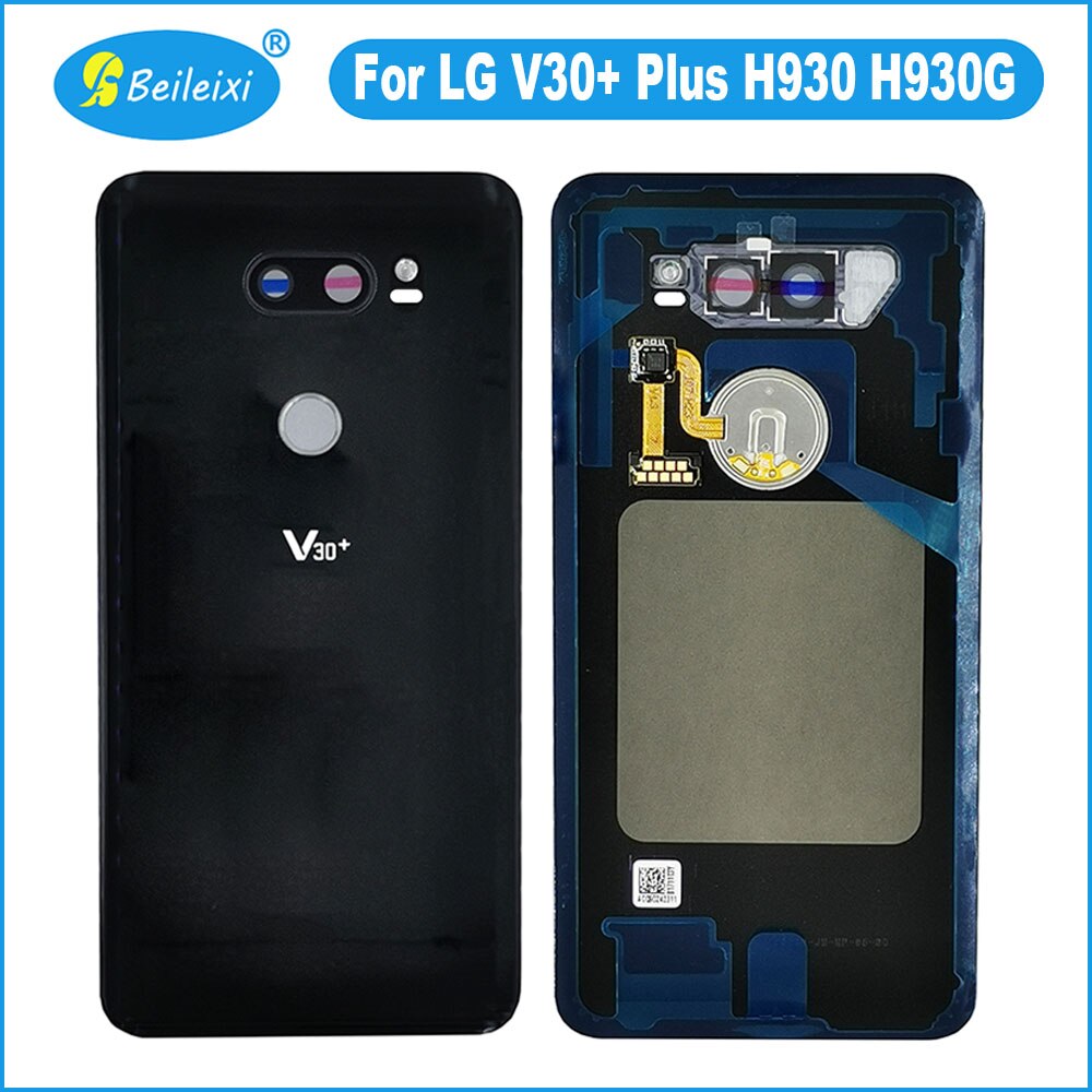 Voor Lg V30 + Plus H930 H930G Batterij Back Cover Achterdeur Glass Panel Behuizing Case Met Sticker Vervanging onderdelen