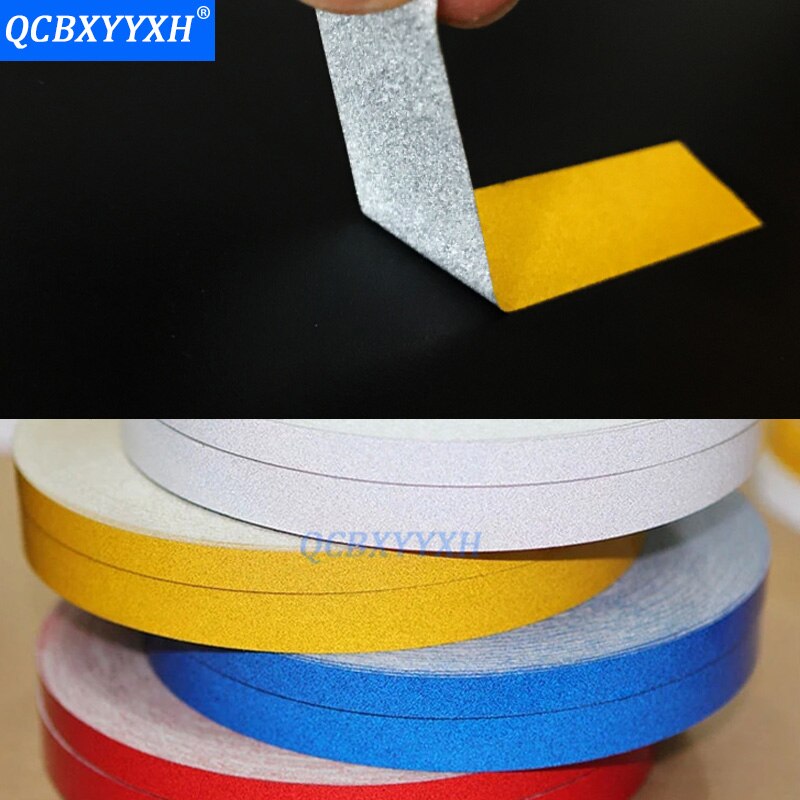 QCBXYYXH 5M * 1CM tiras reflectantes pegatinas coche-estilismo decoración de la motocicleta automóviles bicicletas de seguridad advertencia cintas para marcar