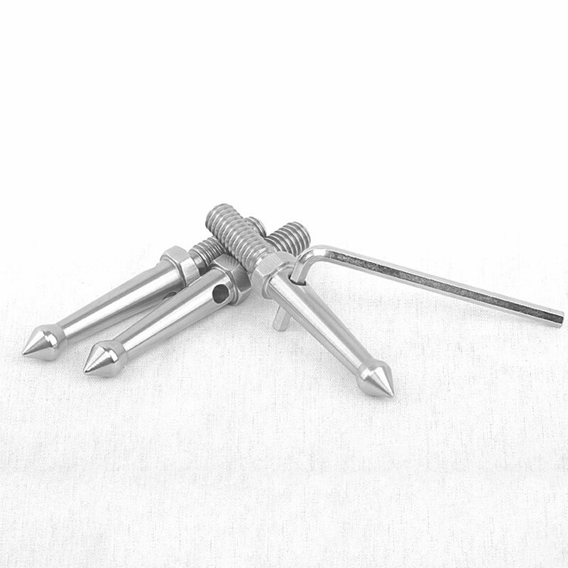 3Pcs 3/8 Inch Statief Spike Met Schroefdraad Voor Statief Monopod Camera Accessoire