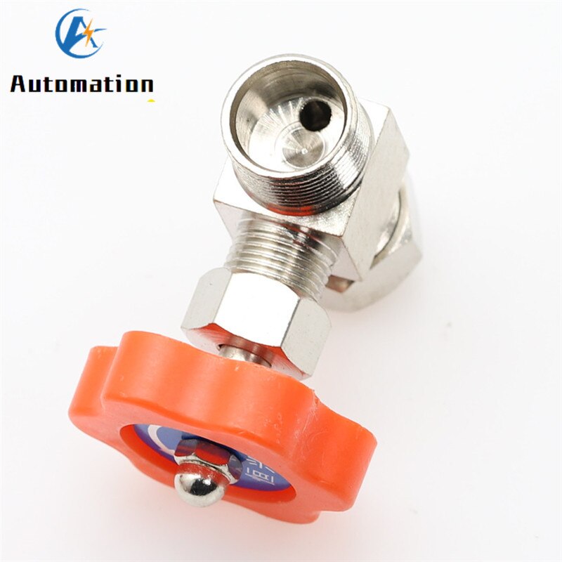 1 stücke Ball Ventil 6mm 8mm 10mm 12mm Rohr Orange Kunststoff Griff Metall Hochdruck dauerhaft rohr Nadel Typ Globus Ventil