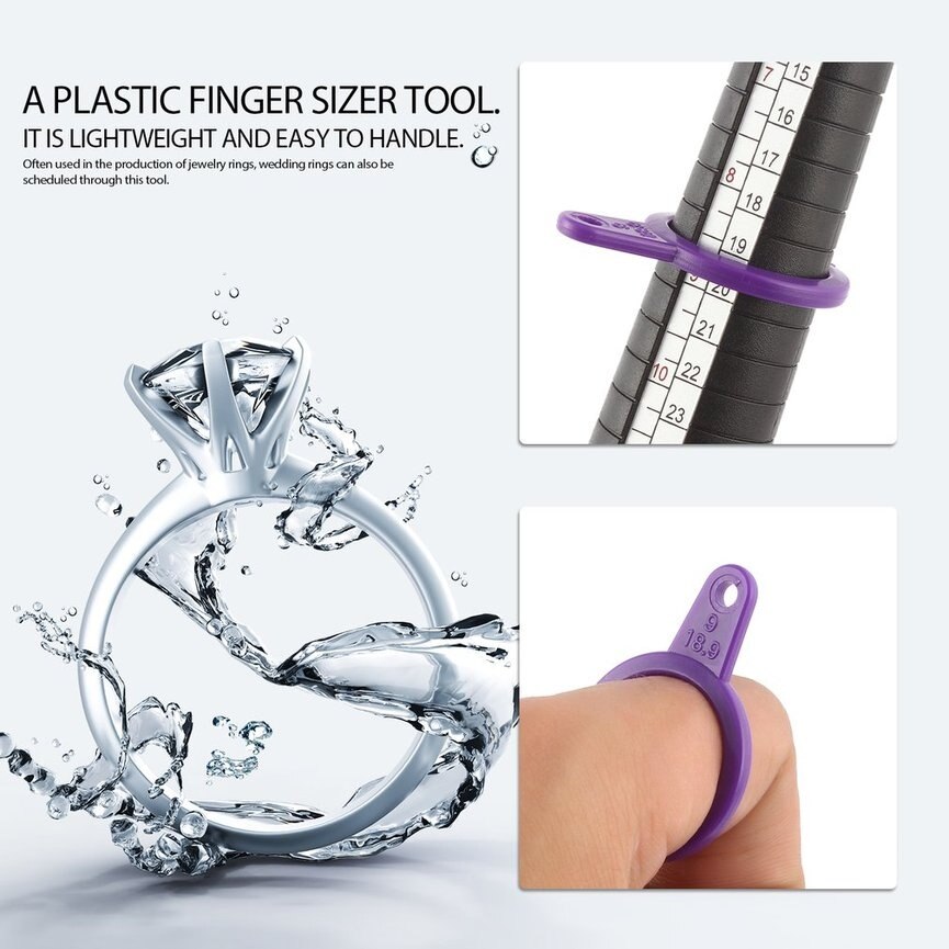 Ring Size Stick Finger Gauge Ring Sizer Measuring Jewelry Tool Ring Meter for Measure Ring Women & men Ring size measuring tool