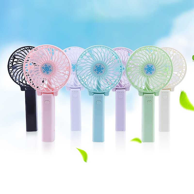 Portable Hand Fan USB Rechargeable Foldable Handheld Mini Fan Cooler 3 Speed Adjustable Cooling Fan Outdoor Travel Air Cooler