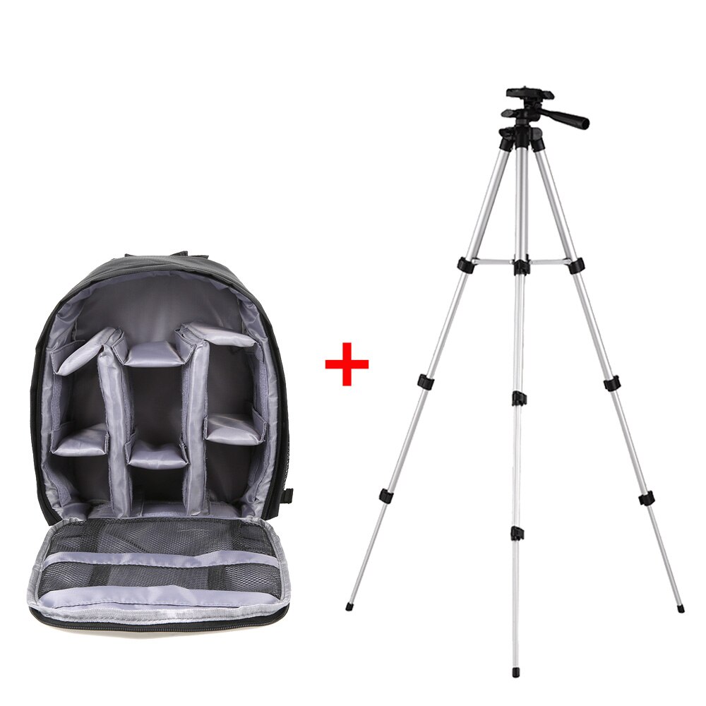 Sac à dos étanche antichoc pour appareil Photo numérique, sacoche respirante pour appareil Photo reflex numérique, pour Nikon Canon Sony: A-Gray and Tripod