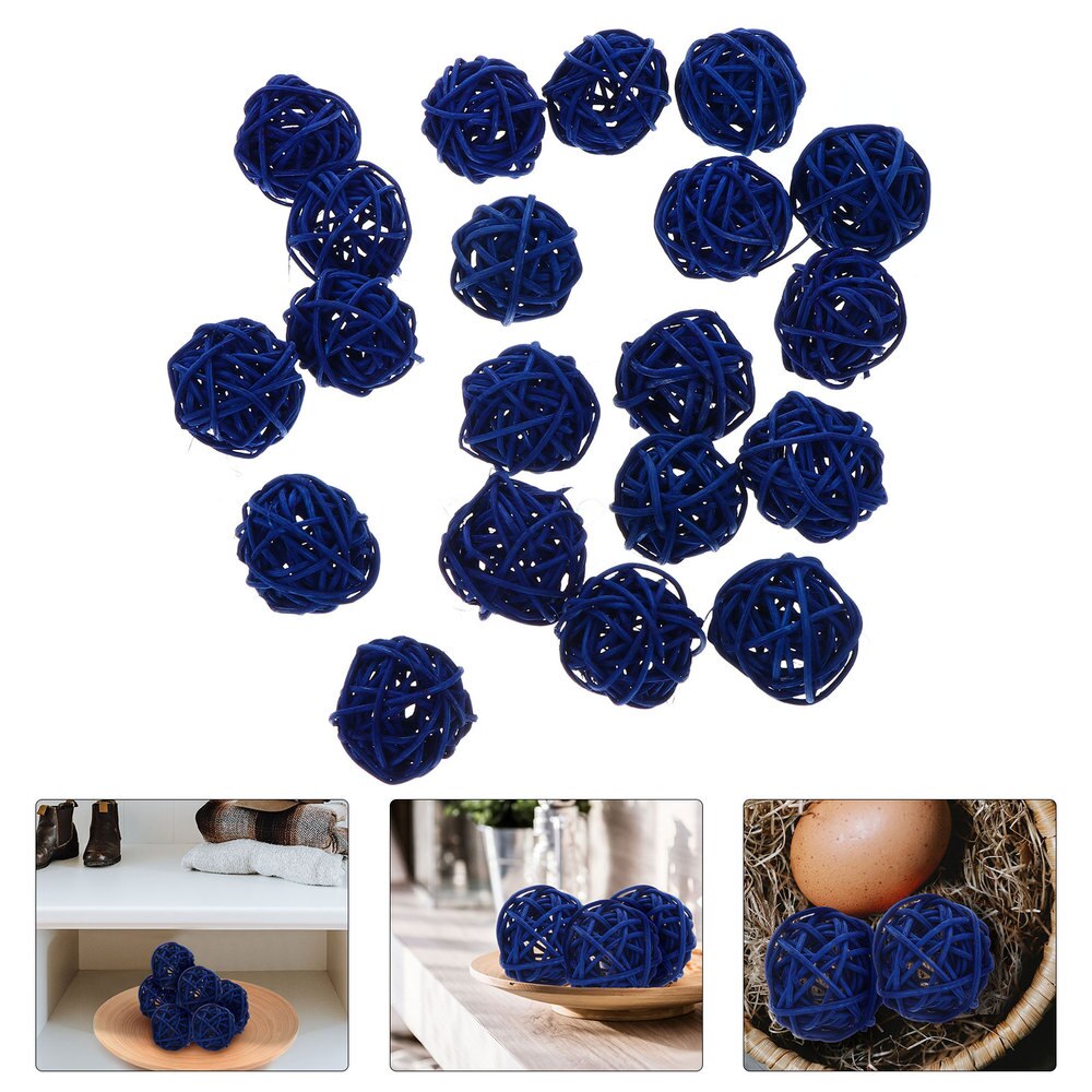 20Pcs Party Rotan Ballen Versiering Diy Craft Ballen Heldere Kleur Rotan Ballen