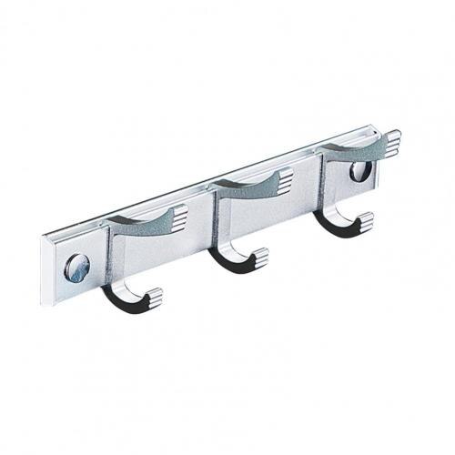 Hook Rack Sturdy Punch-free 2 Colors Coat Rack Hook Cupboard Leave Trace Space Aluminum Durable Portable: Silver 1