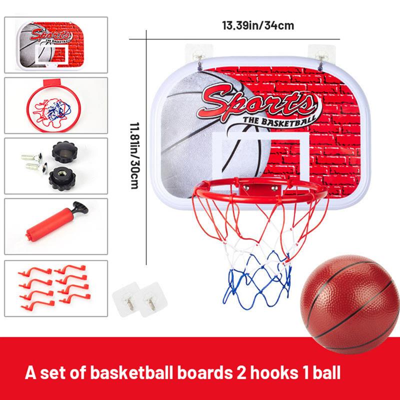 Mini Basketball Hoop Ball Kit Indoor Plastic Basketball Backboard Home Sports Funny Game For Kids Children Fitness Excersise
