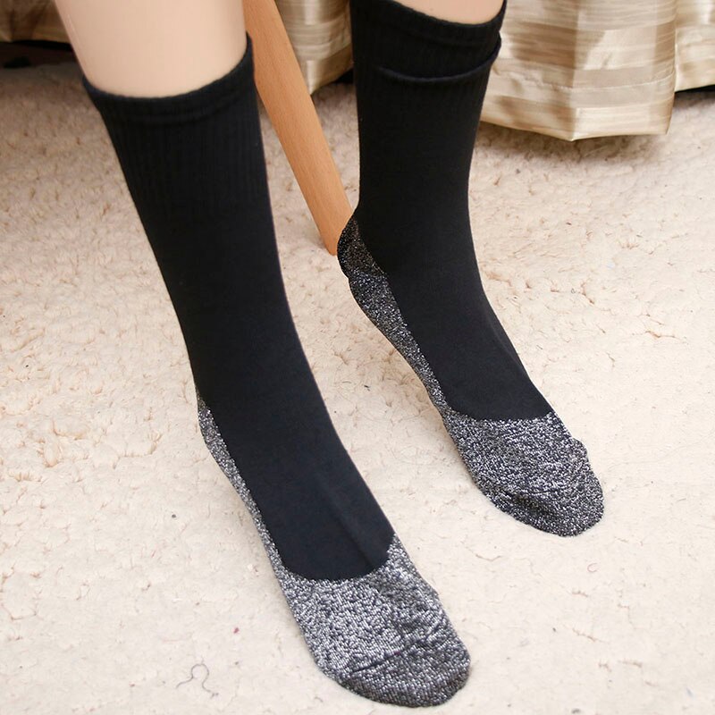 1 par 35 graders vinteropvarmede sokker aluminiserede fibre tykkere superbløde unikke ultimative komfortsokker holder foden varm