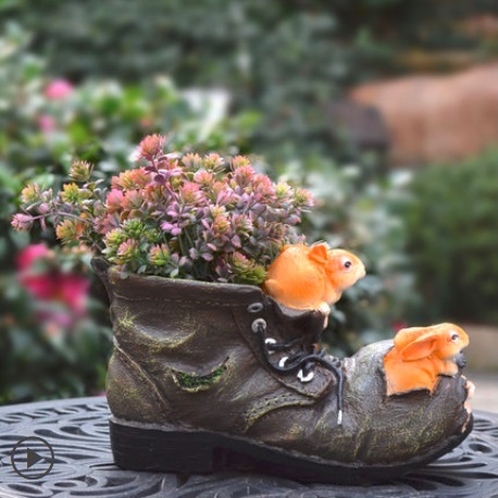 Harts kanin skor växt blomma trädgård dekoration utomhus gård tecknad köttig blomkruka balkong dekoration för krukor