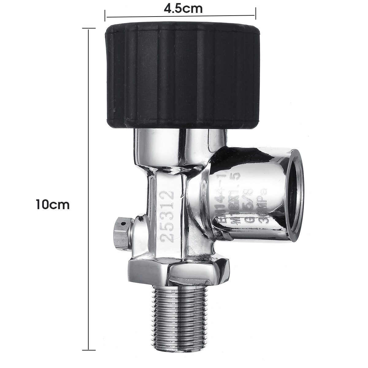 Pcp Duiken Klep M18x1.5 30Mpa Lucht Vullen Station Refill Adapter Voor Carbon Fiber Zuurstof Cilinder