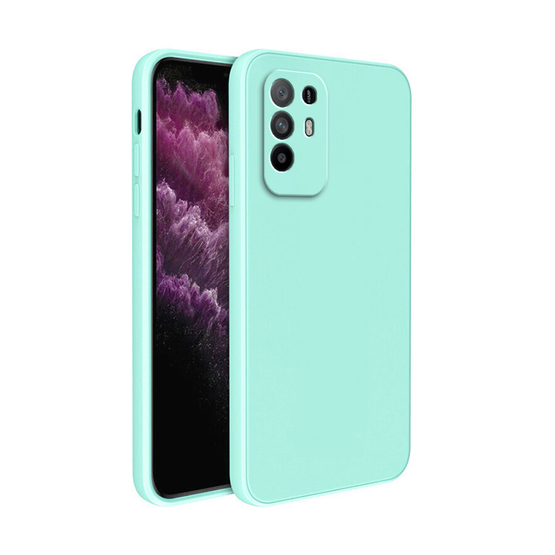 Originele Soft Case voor OPPO A94 A95 5G Coque Camera Bescherming Dunne Vierkante Vloeibare Siliconen Luxe Klassieke Schokbestendige Cover Funda: Microvezel / Oranje