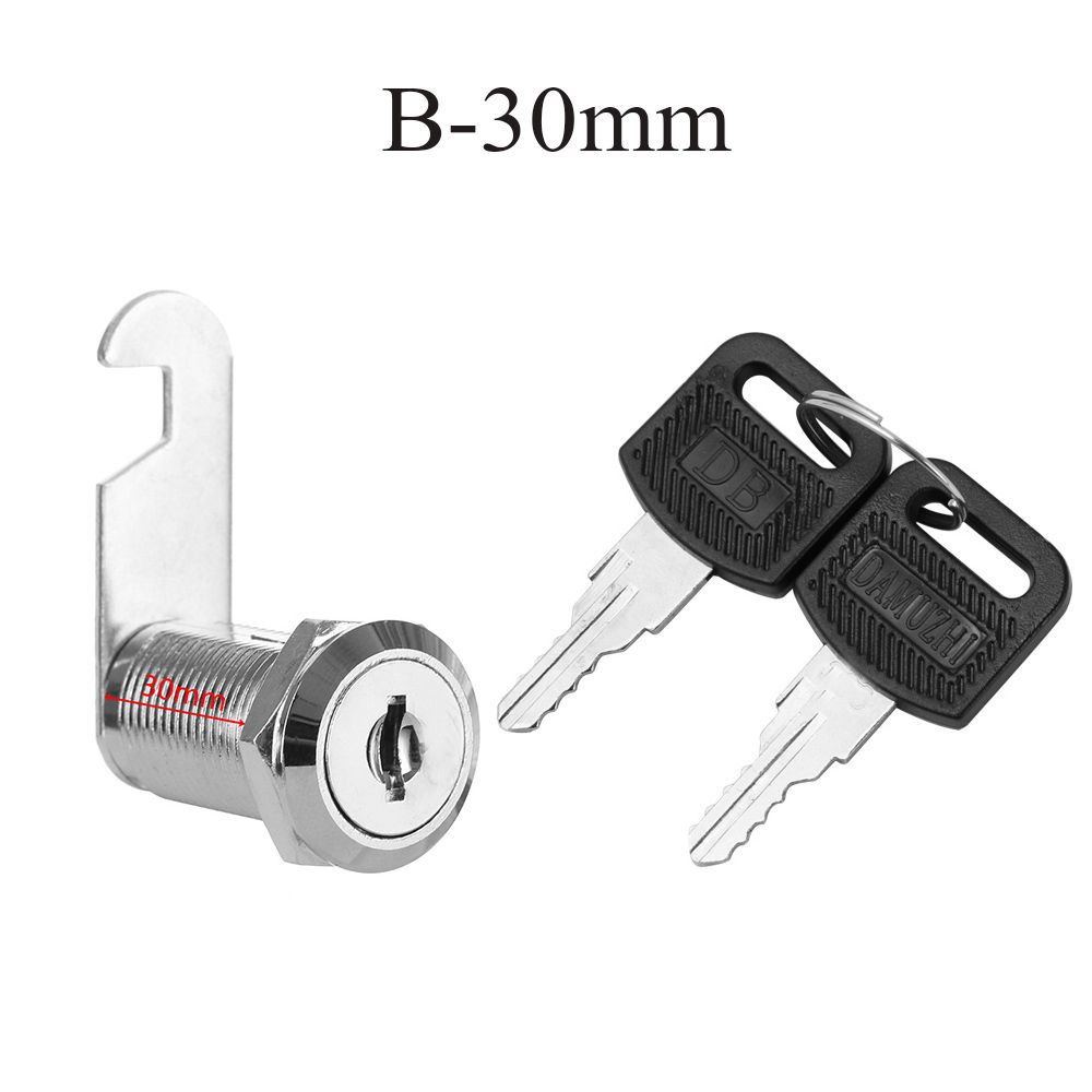 Durable Safe Furniture Hardware Mailbox Home Indoor Security Locksmith Tool Drawer Cam Lock Door Lock Cylinder Cupboard Padlock: Nickel