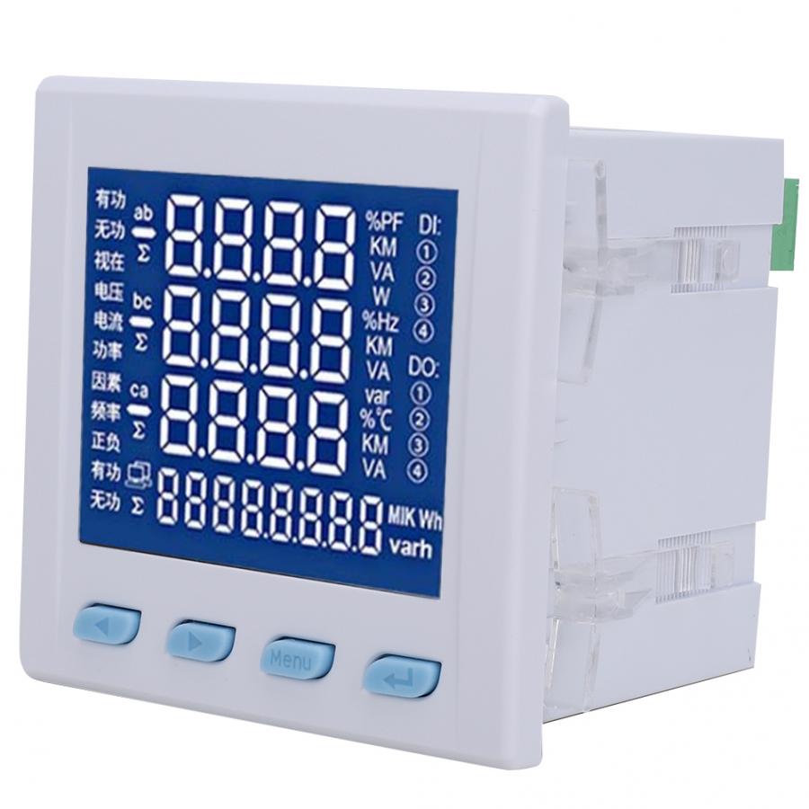 Power Meter Multifunctional Digital LED Electricity Volt Power Meter RS485 Communication 220V Digital Wattmeter