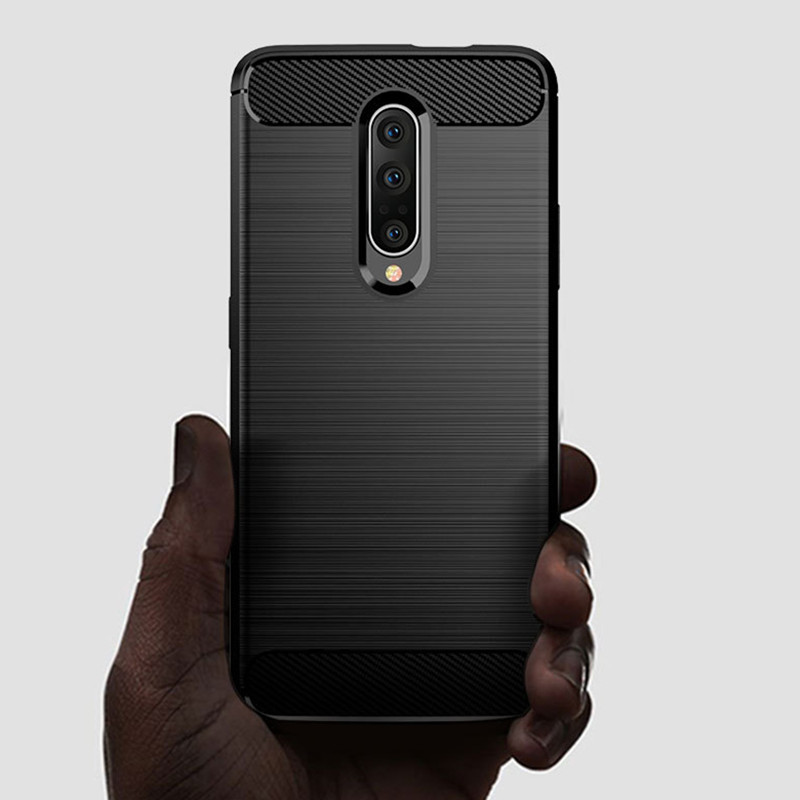 Funda de fibra de carbono para Oneplus 7pro 1 + 7 Pro, Fundas de silicona a prueba de golpes, protección completa para One Plus 7Pro, funda trasera para teléfono