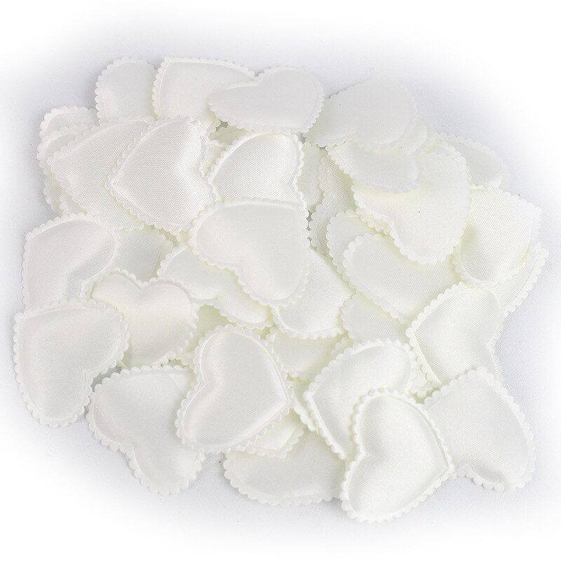 100pcs/bag 2cm Heart Shape Wedding Decorations Sponge Petals Wedding Room Valentine's Day Decoration: white