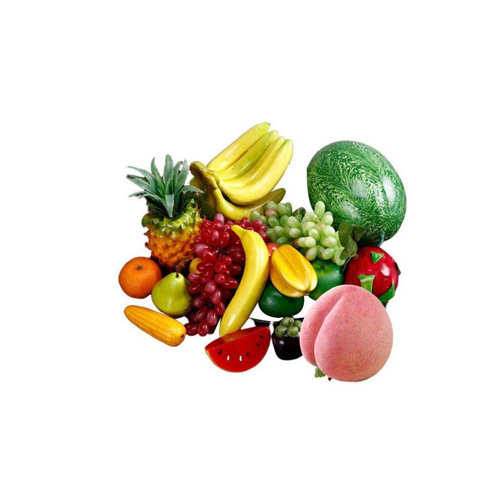 20Pcs Gesimuleerde Schuim Fruit En Groente Model Kunstmatige Fruit Rekwisieten Voor Huishoudelijke Decor (Willekeurige Stijl)