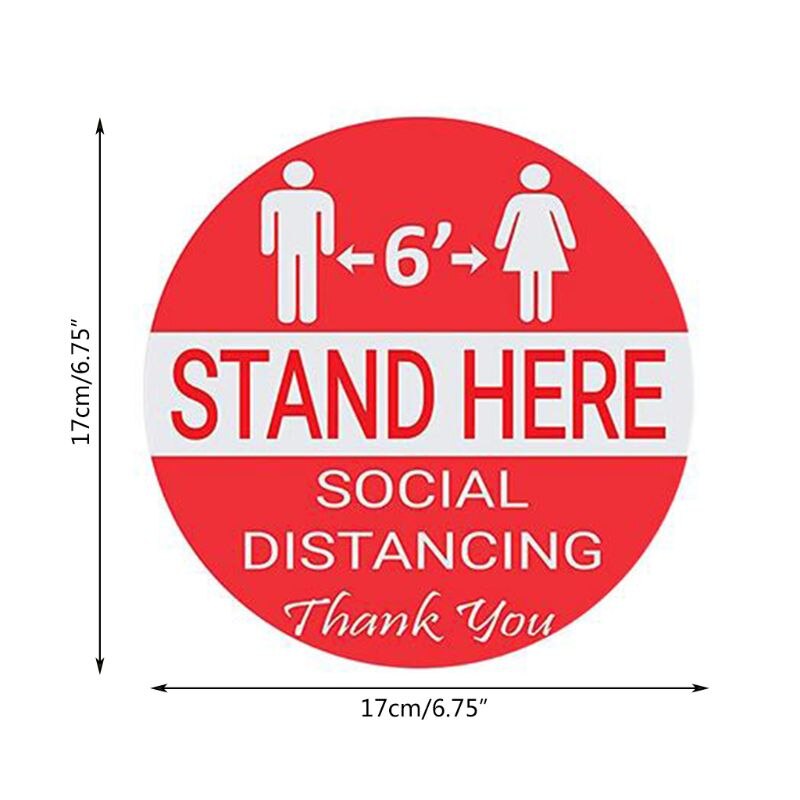 Sociale Afstand Wachten Hier Staan Hier Houden 6ft In Tussen Afstand Marker Floor Decal Voor Sociale Afstand